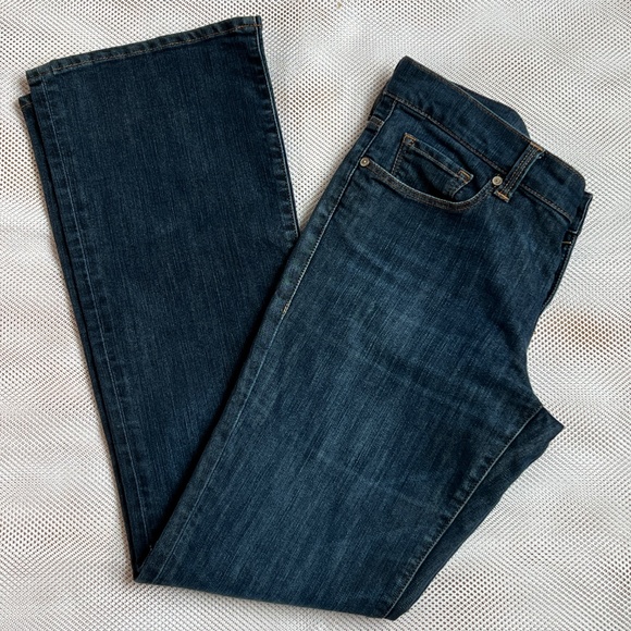 Mavi Jeans Molly Bootcut Size 31 / 34 Cotton Blend 8" Low Rise Med Dark Wash - Picture 1 of 9